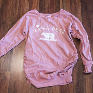 Mama Bear Pink Maternity Sweatshirt